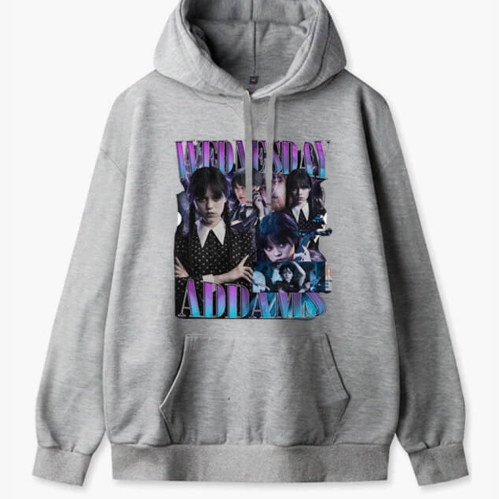 Wednesday Gray Kids One Piece Hoodie